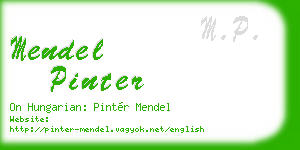 mendel pinter business card