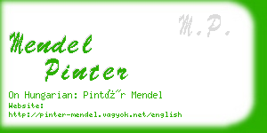 mendel pinter business card